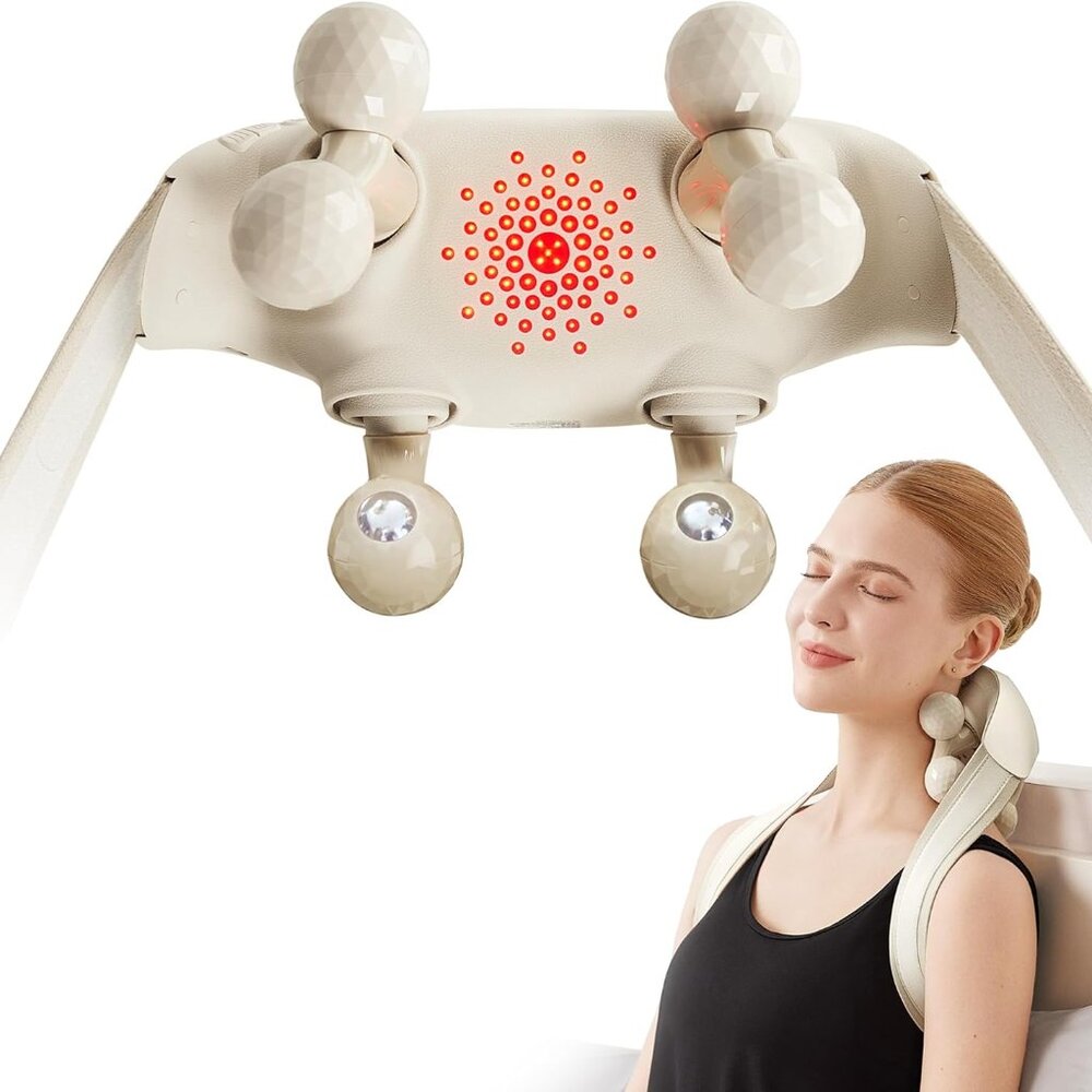 SKG Shiatsu Neck Shoulder Massager with Heat Pain Relief Deep Tissue H7 Ultra